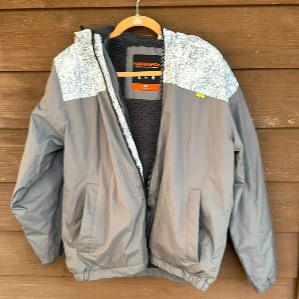 Hawke & Co gray fleece men’s coat size medium